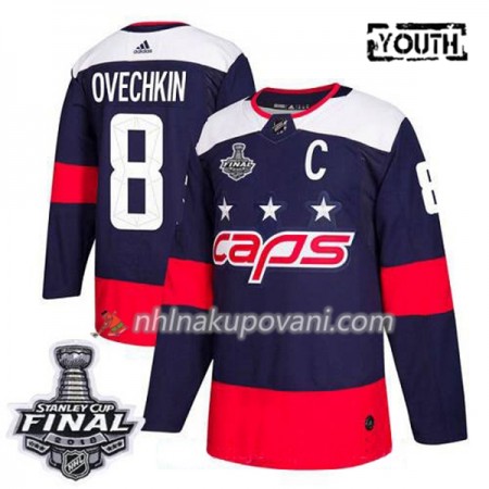 Washington Capitals Dresy Alex Ovechkin 8 2018 Stanley Cup Final Patch Adidas Stadium Series Authentic - Dětské